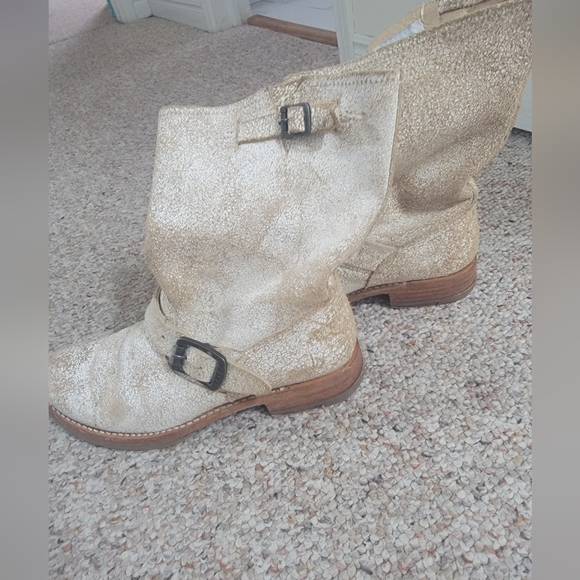 FRYE Leather Leather Trim Embellishment Moto Boots - Picture 6 of 6